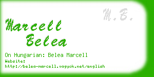 marcell belea business card